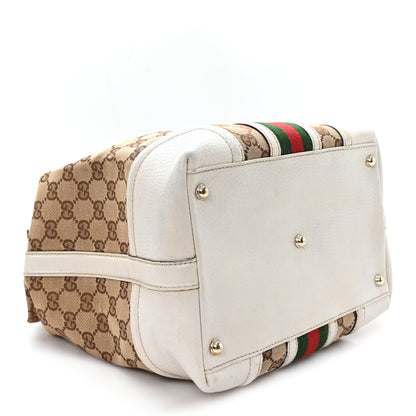 Gucci Monogram Web Treasure Boston Tote Off White 4 of 10