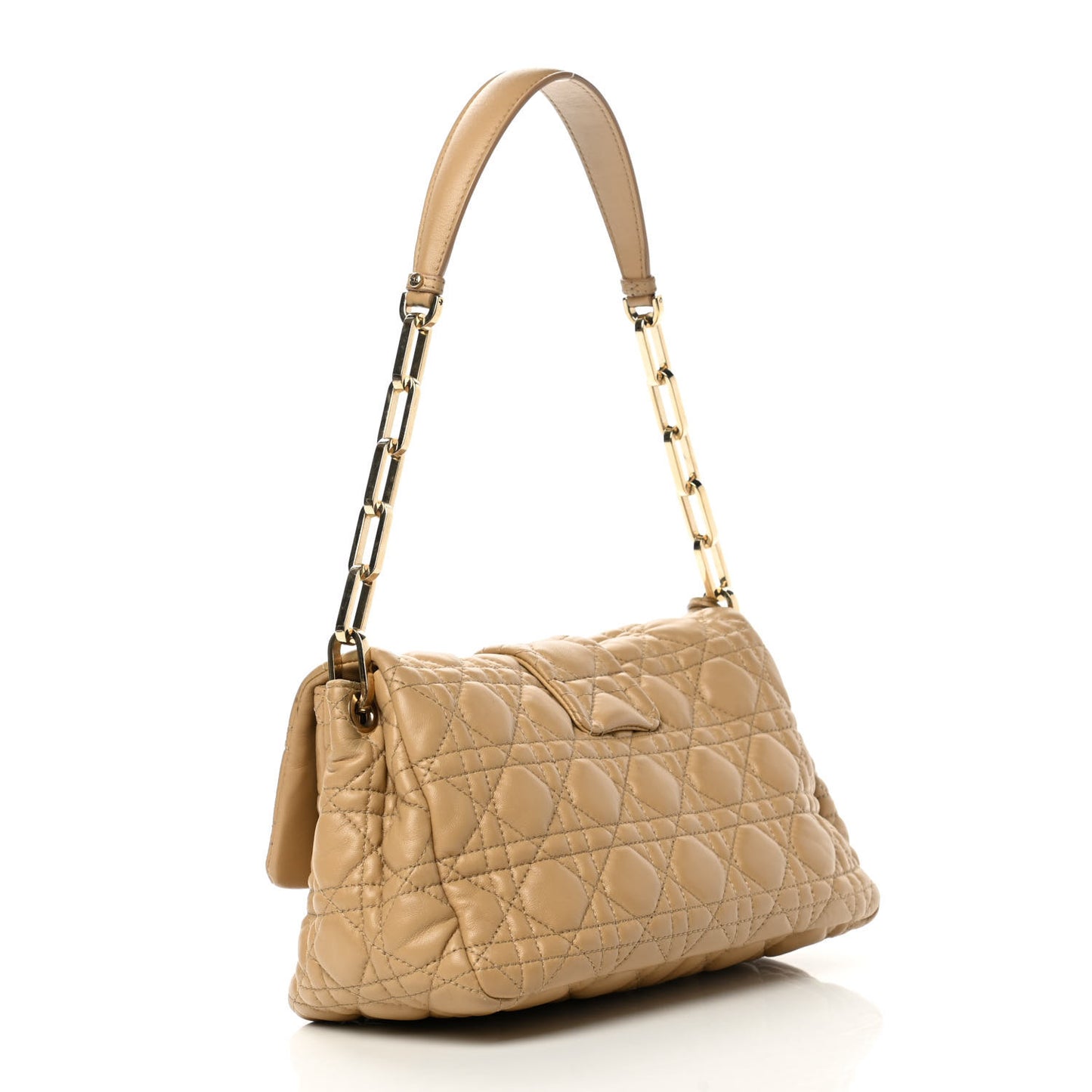 Lambskin Cannage New Lock Flap Beige