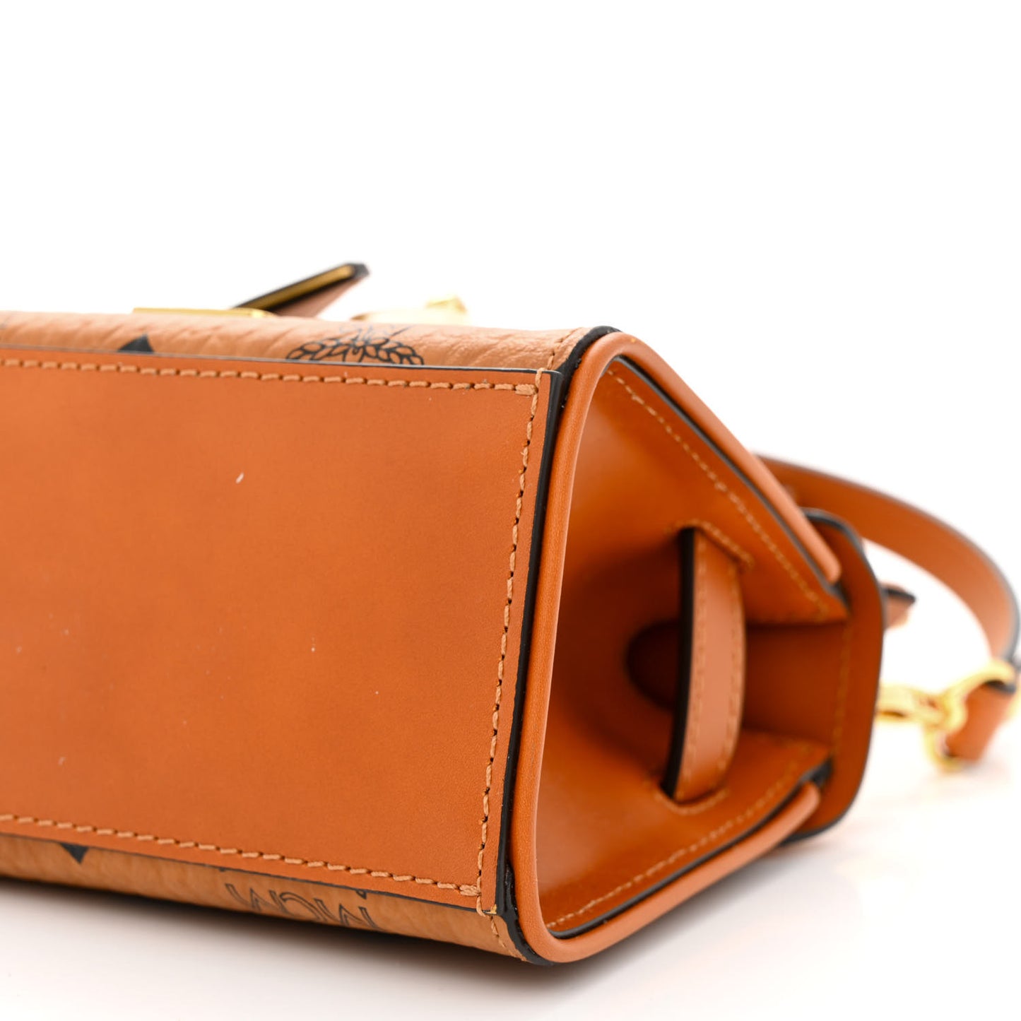 Visetos X-Mini Heritage Top Handle Satchel Cognac
