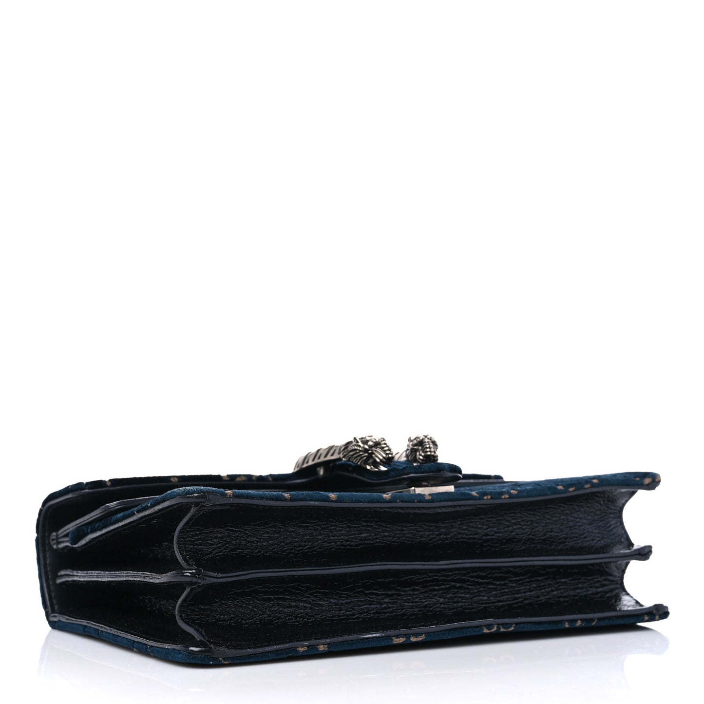 Velvet Skipper GG Monogram Small Dionysus Shoulder Bag Blue Beige Black