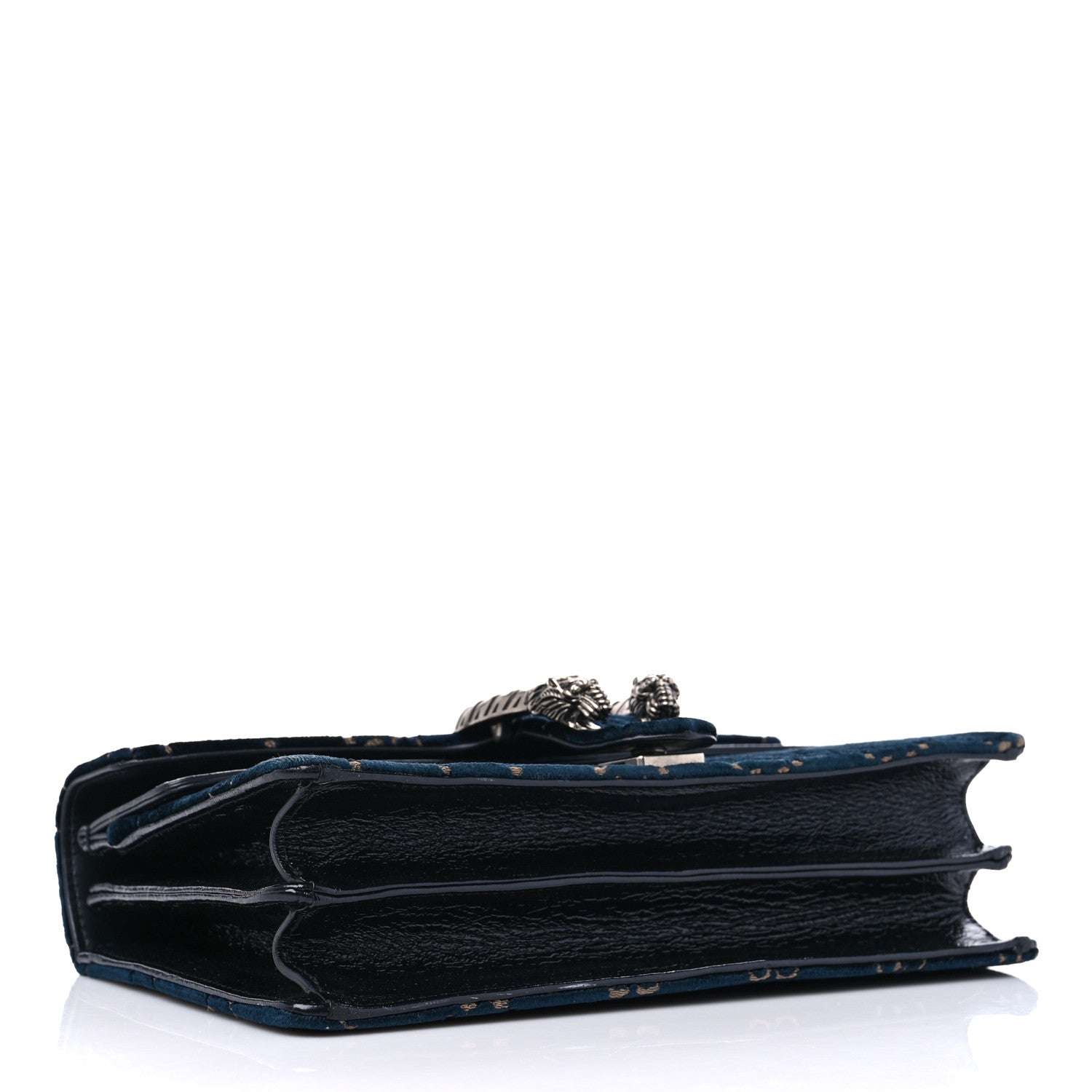 Gucci Velvet Skipper GG Monogram Small Dionysus Shoulder Bag Blue Beige Black 4 of 14