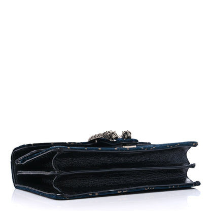 Gucci Velvet Skipper GG Monogram Small Dionysus Shoulder Bag Blue Beige Black 4 of 14