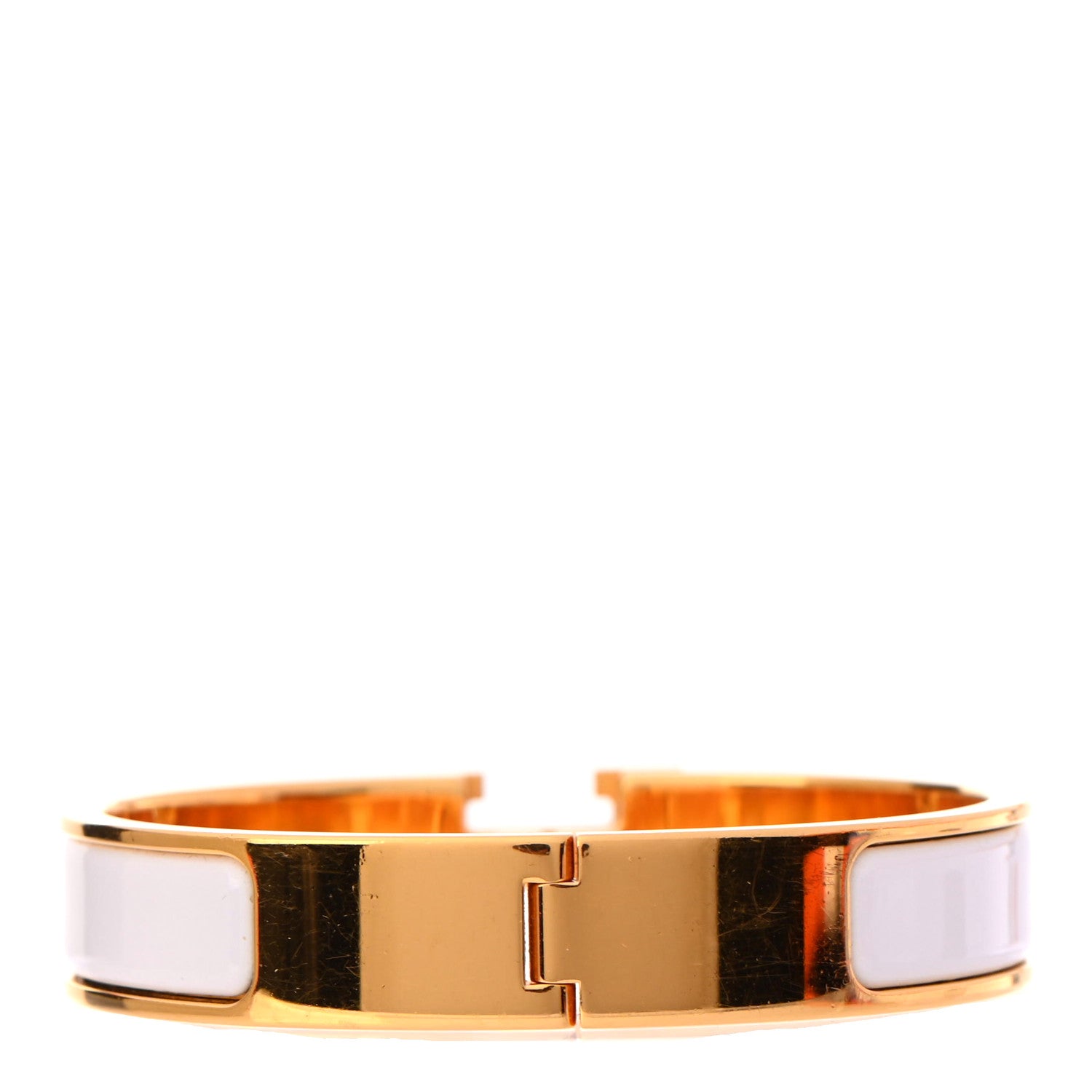 Hermes Enamel Narrow Clic Clac H Bracelet PM White 2 of 3