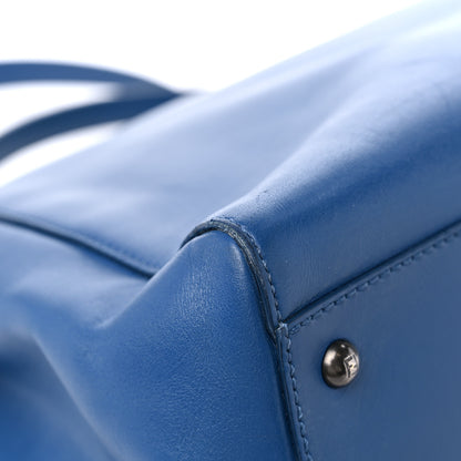 Fendi Vitello Suede Large Peekaboo Iconic Satchel Blue Marine 7 of 17