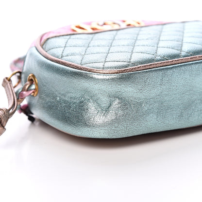 Gucci Laminated Nappa Trapuntata Mini Zumi Dome Shoulder Bag Rosa Lago Rame 8 of 10
