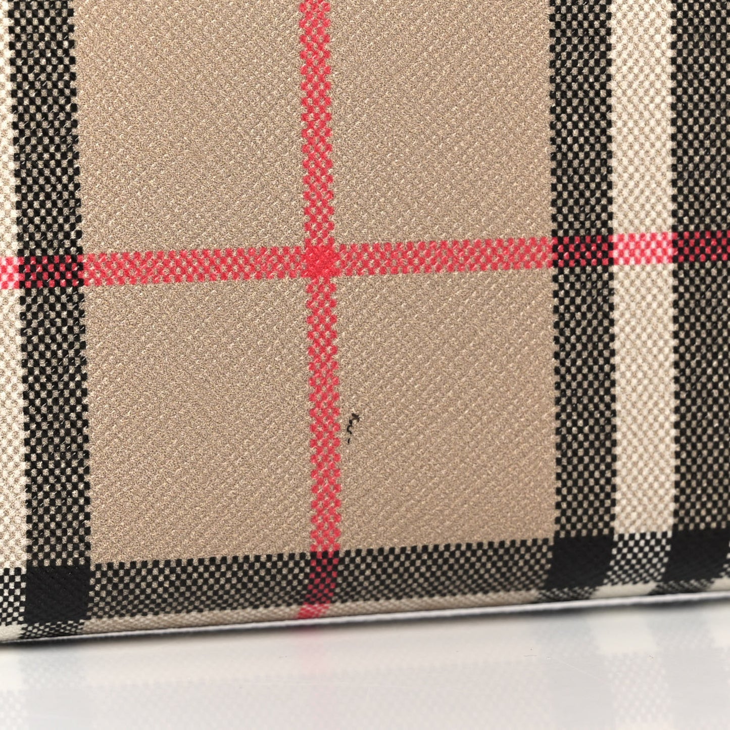 Vintage Check Grain Calfskin Halton Wallet Tan