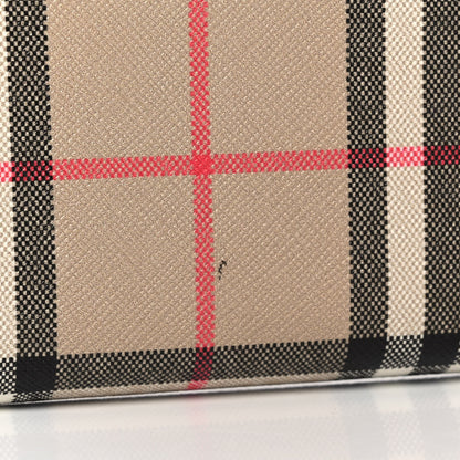 Burberry Vintage Check Grain Calfskin Halton Wallet Tan 11 of 12