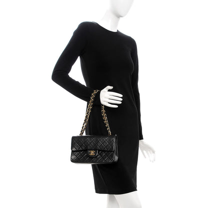 Chanel Lambskin Quilted Small Double Flap Black 3 of 11