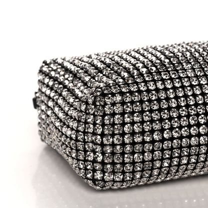 Alexander Wang Mesh Crystal Rhinestone Mini Heiress Pouch Black Silver 9 of 11