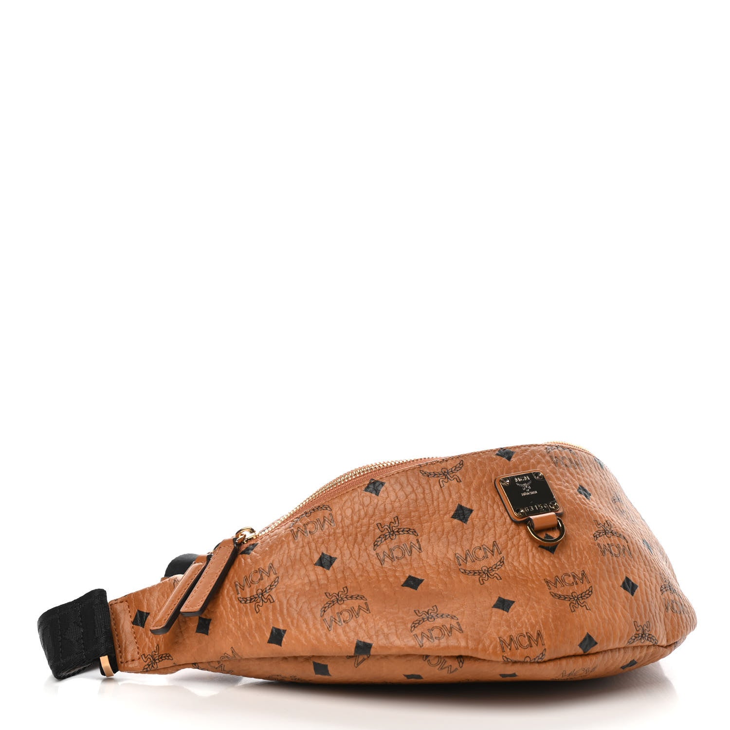 MCM Visetos Medium Fusten Belt Bag Cognac 4 of 10