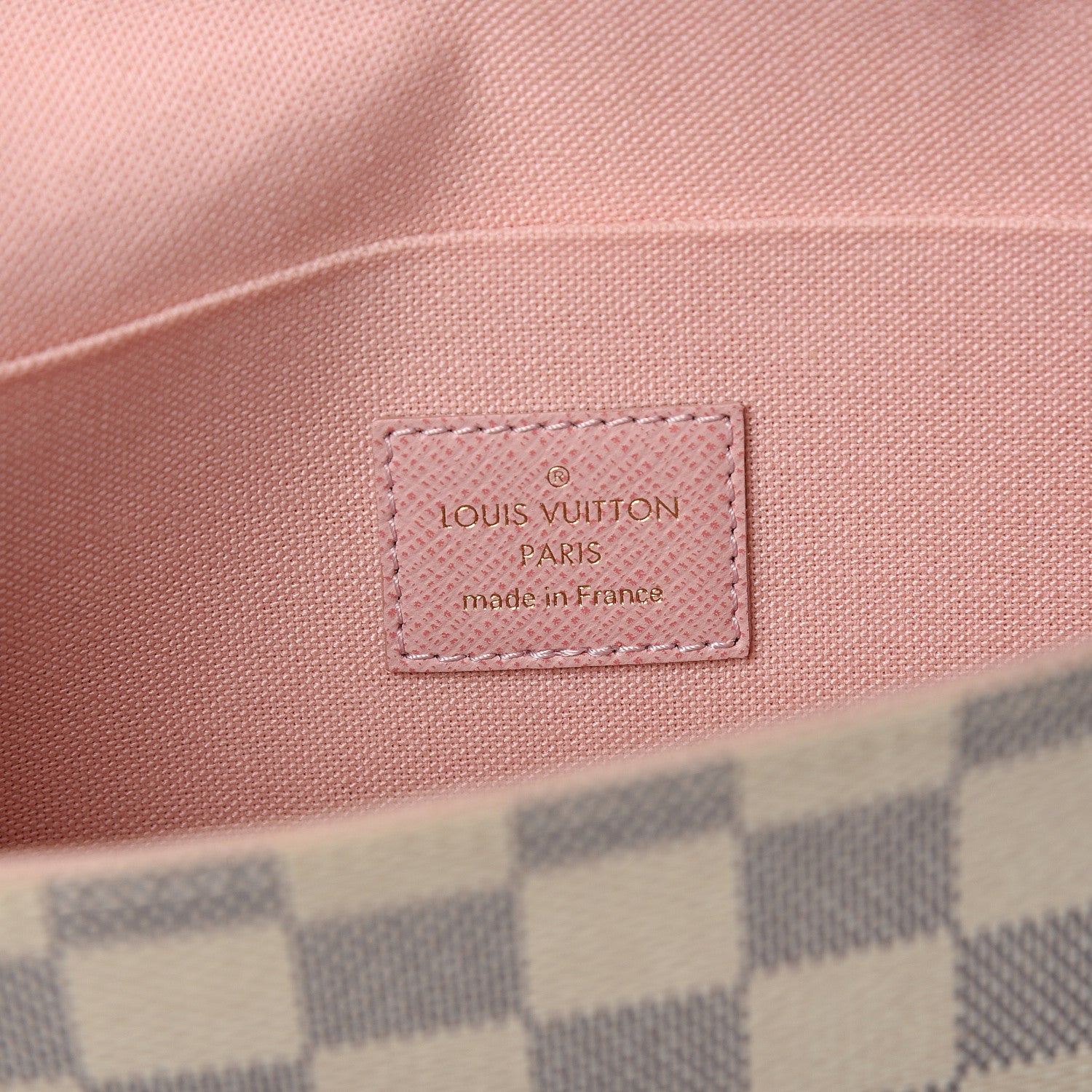 Louis Vuitton Damier Azur Pochette Felicie Chain Wallet Rose Ballerine 6 of 10