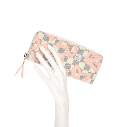 Louis Vuitton Damier Azur Tahitienne Clemence Wallet 2 of 7
