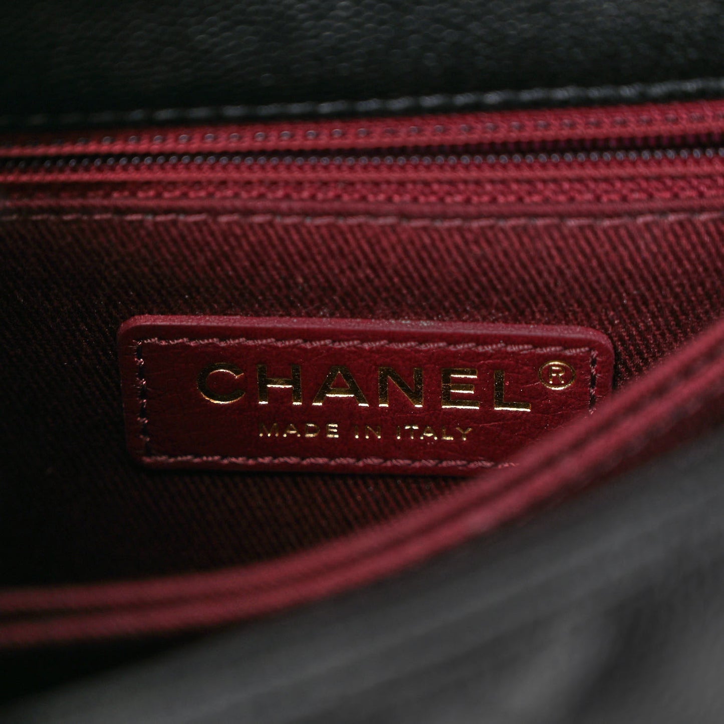 Caviar Quilted Mini Coco Handle Flap Black