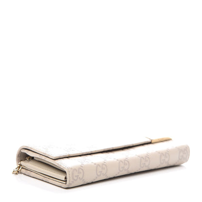 Gucci Guccissima Signature Dice Chain Wallet Off White 4 of 7