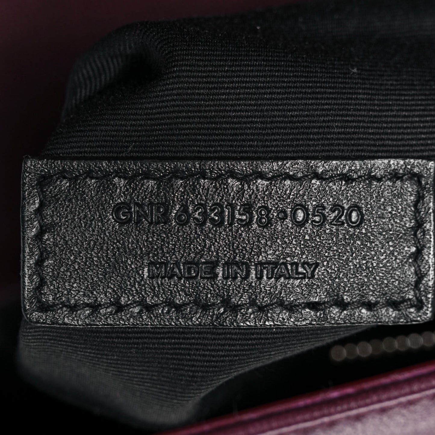 Lambskin Matelasse Monogram Medium Niki Chain Satchel Burgundy