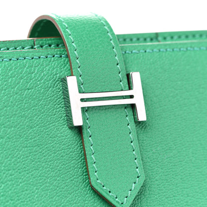 Hermes Chevre Mysore Bearn Gusset Wallet Menthe 8 of 11