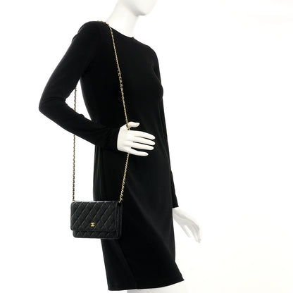 Chanel Caviar Quilted Wallet On Chain WOC Black 2 of 9