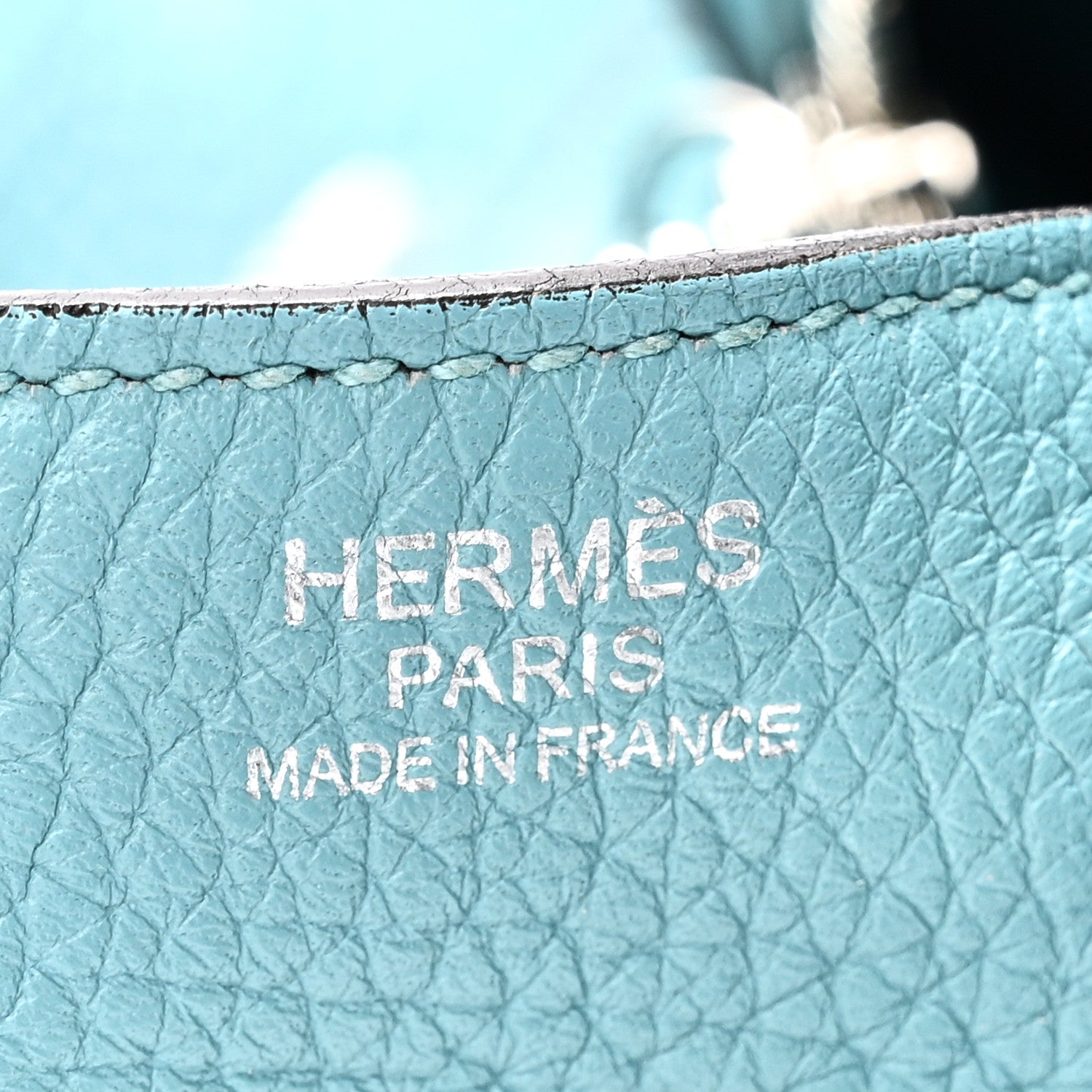 Hermes Taurillon Clemence Lindy 34 Bleu Atoll 6 of 10
