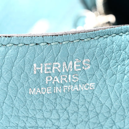 Hermes Taurillon Clemence Lindy 34 Bleu Atoll 6 of 10