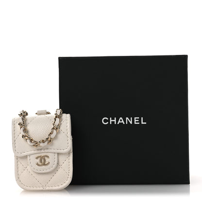 Chanel Caviar Quilted Airpods Case White 11 of 11