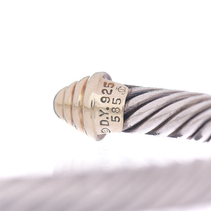 David Yurman Sterling Silver 14K Yellow Gold 5mm Cable Classics Bracelet 4 of 5