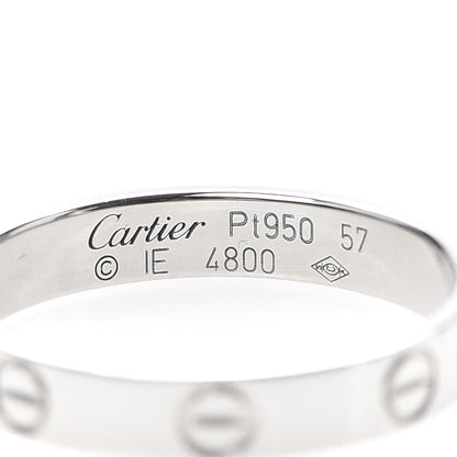 Cartier Platinum 3.5mm LOVE Wedding Band Ring 57 8 4 of 5