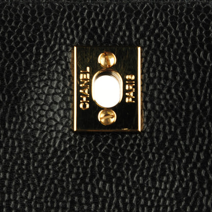 Chanel Caviar Quilted Jumbo Kelly Flap Black 6 of 8