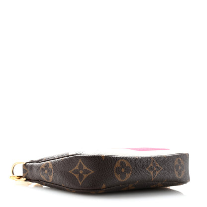 Louis Vuitton Monogram 2019 Christmas Animation Mini Courchevel Pochette Accessories Fuchsia 4 of 9