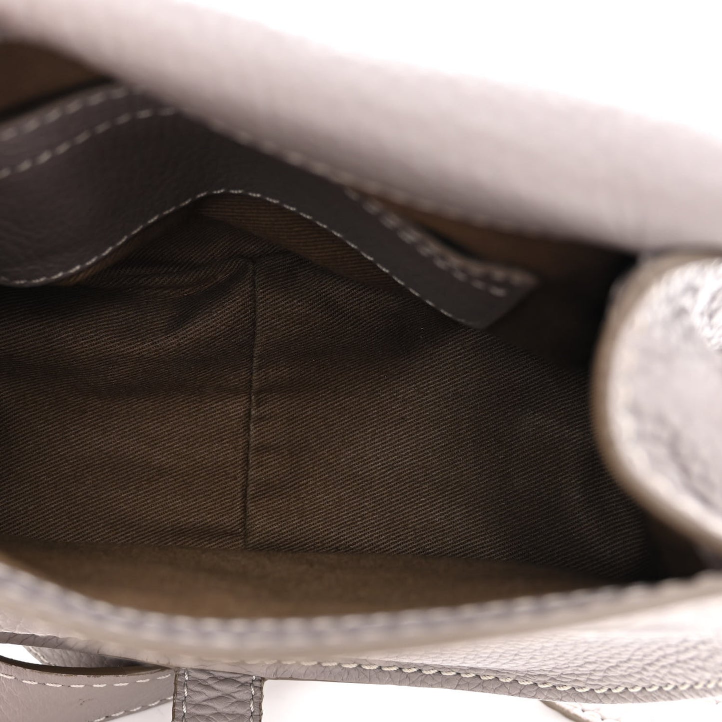 Calfskin Mini Marcie Round Crossbody Bag Cashmere Grey