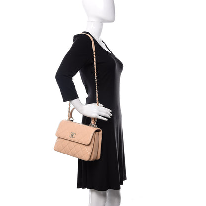 Chanel Lambskin Quilted Small Trendy CC Dual Handle Flap Bag Beige 2 of 13