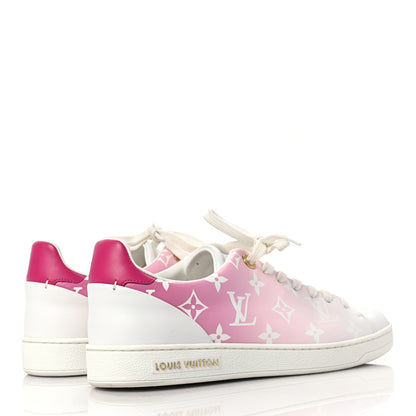Louis Vuitton Calfskin Monogram Frontrow Sneakers 37.5 White Pink 4 of 9