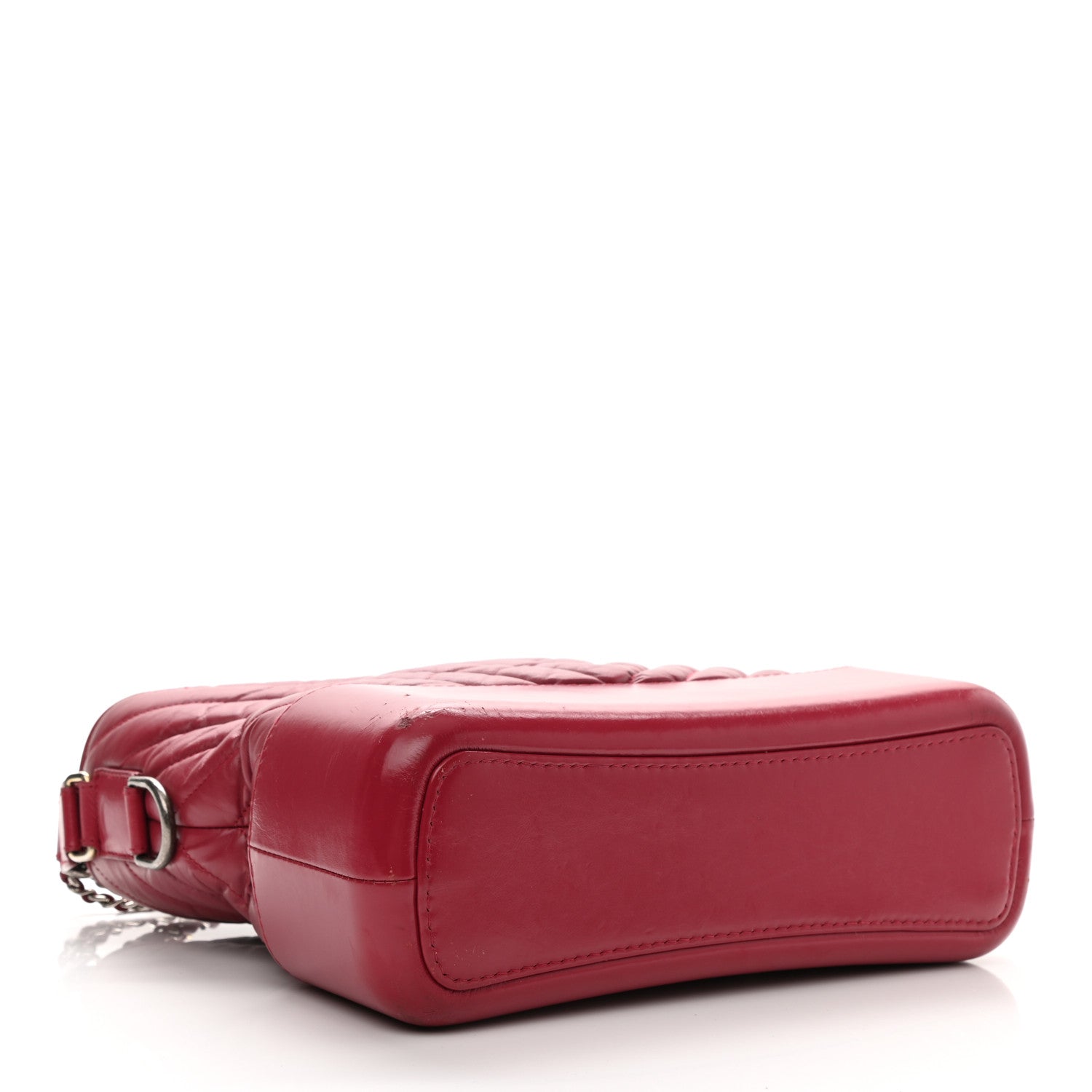 Chanel Aged Calfskin Chevron Quilted Medium Gabrielle Hobo Dark Fuchsia 4 of 16