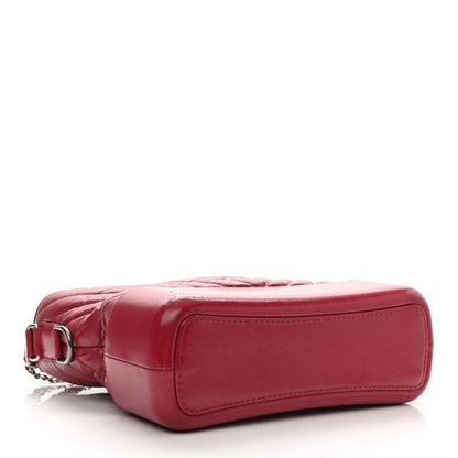 Chanel Aged Calfskin Chevron Quilted Medium Gabrielle Hobo Dark Fuchsia 4 of 16