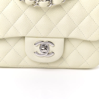 Chanel Caviar Quilted Mini Square Flap White 10 of 11