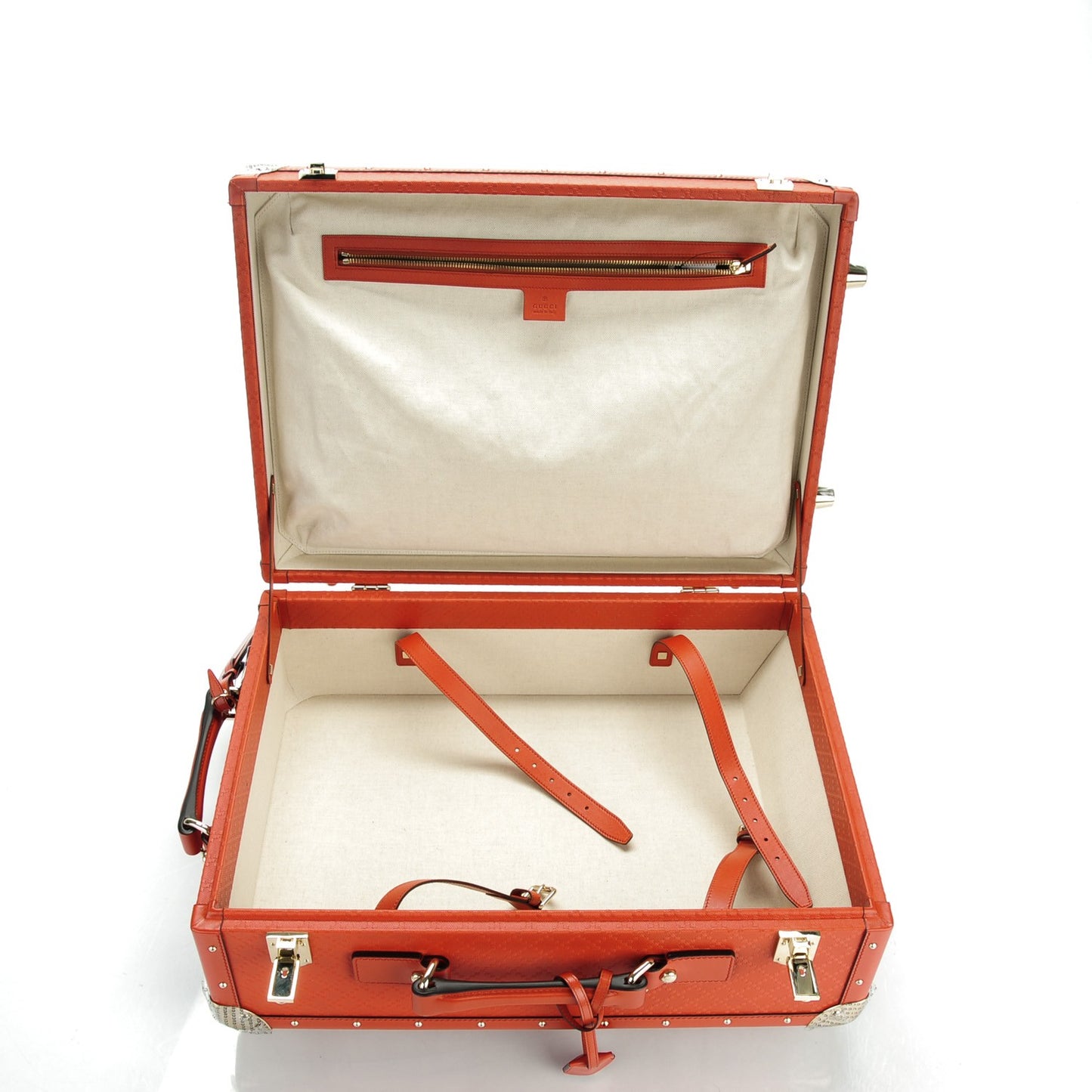 Bright Diamante Structured Suitcase Oxidation