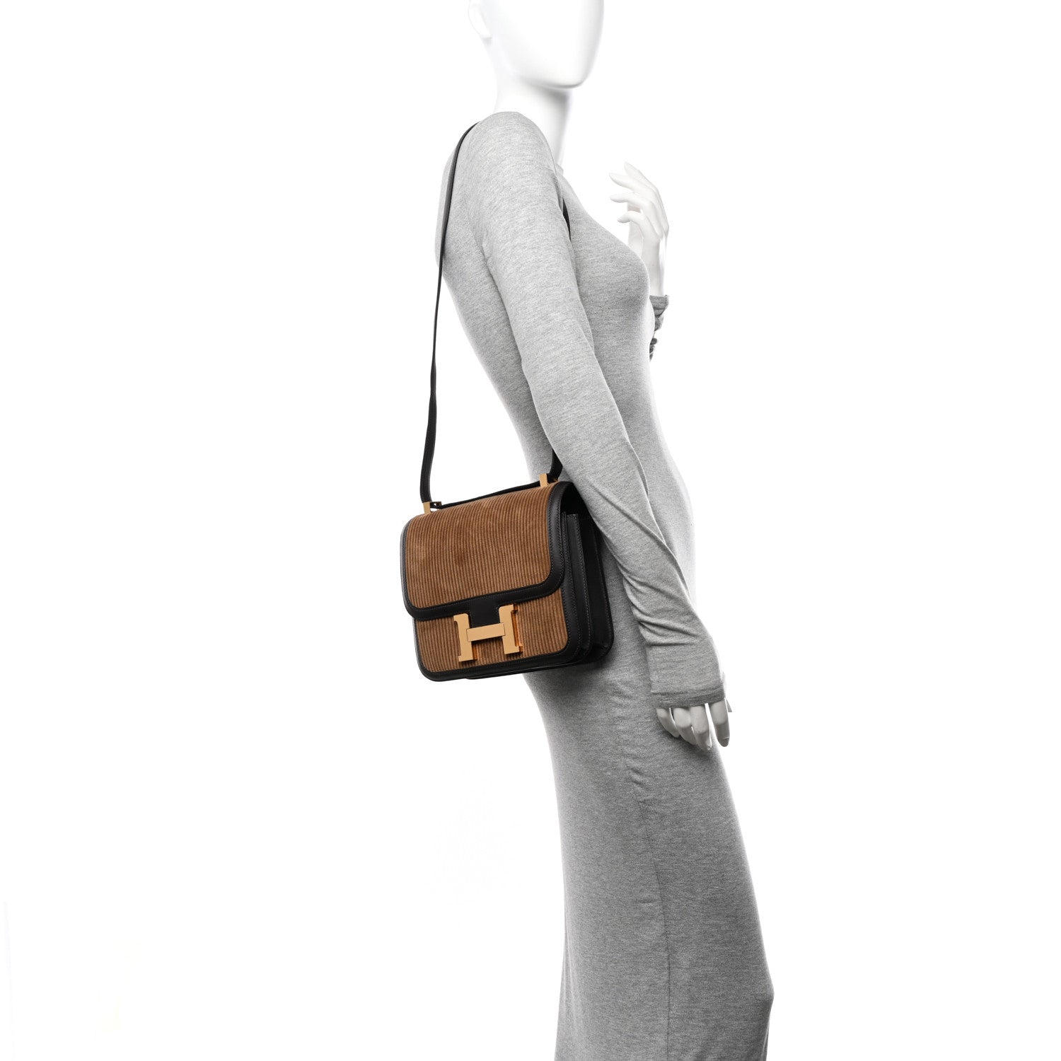 Hermes Velours Cotele Swift Constance 24 Tabac Camel Ebene 2 of 11