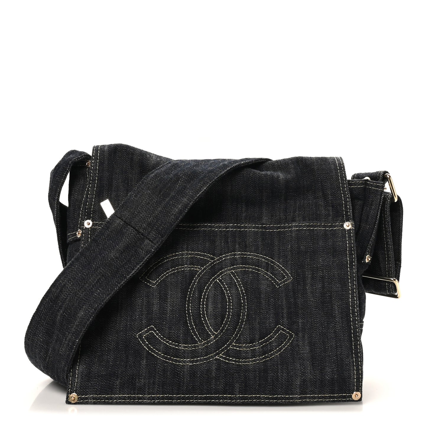 Denim CC Messenger Bag Blue