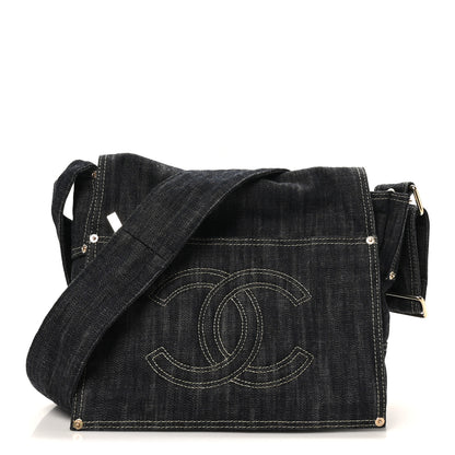Chanel Denim CC Messenger Bag Blue 1 of 10