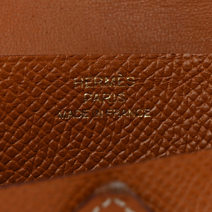 Hermes Epsom Bearn Card Holder Wallet Gold 6 of 10