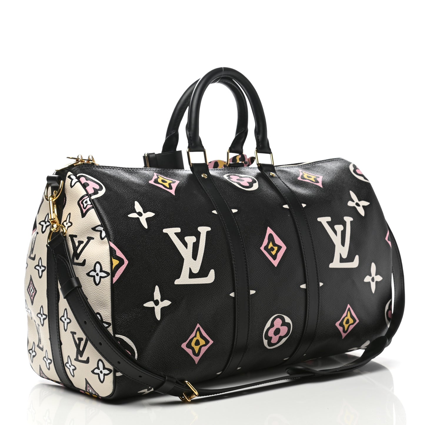 Monogram Giant Wild At Heart Keepall Bandouliere 45 Black