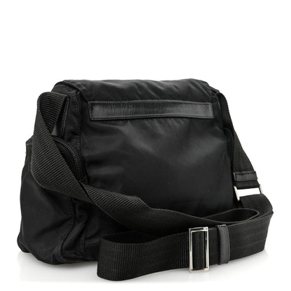 Prada Tessuto Nylon Saffiano Small Vela Messenger Black 3 of 16