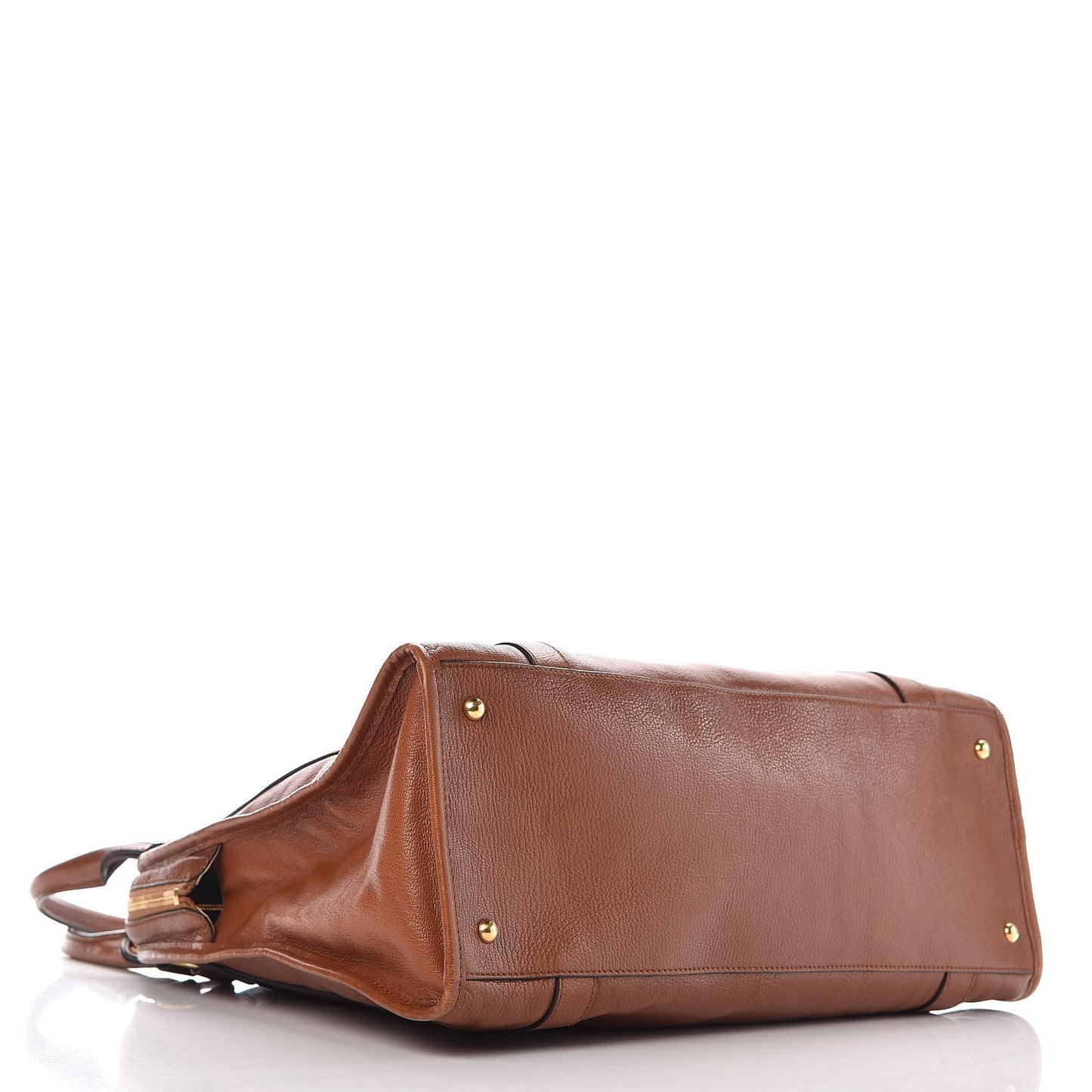 Goatskin Large Serengeti Wellington Satchel Chestnut