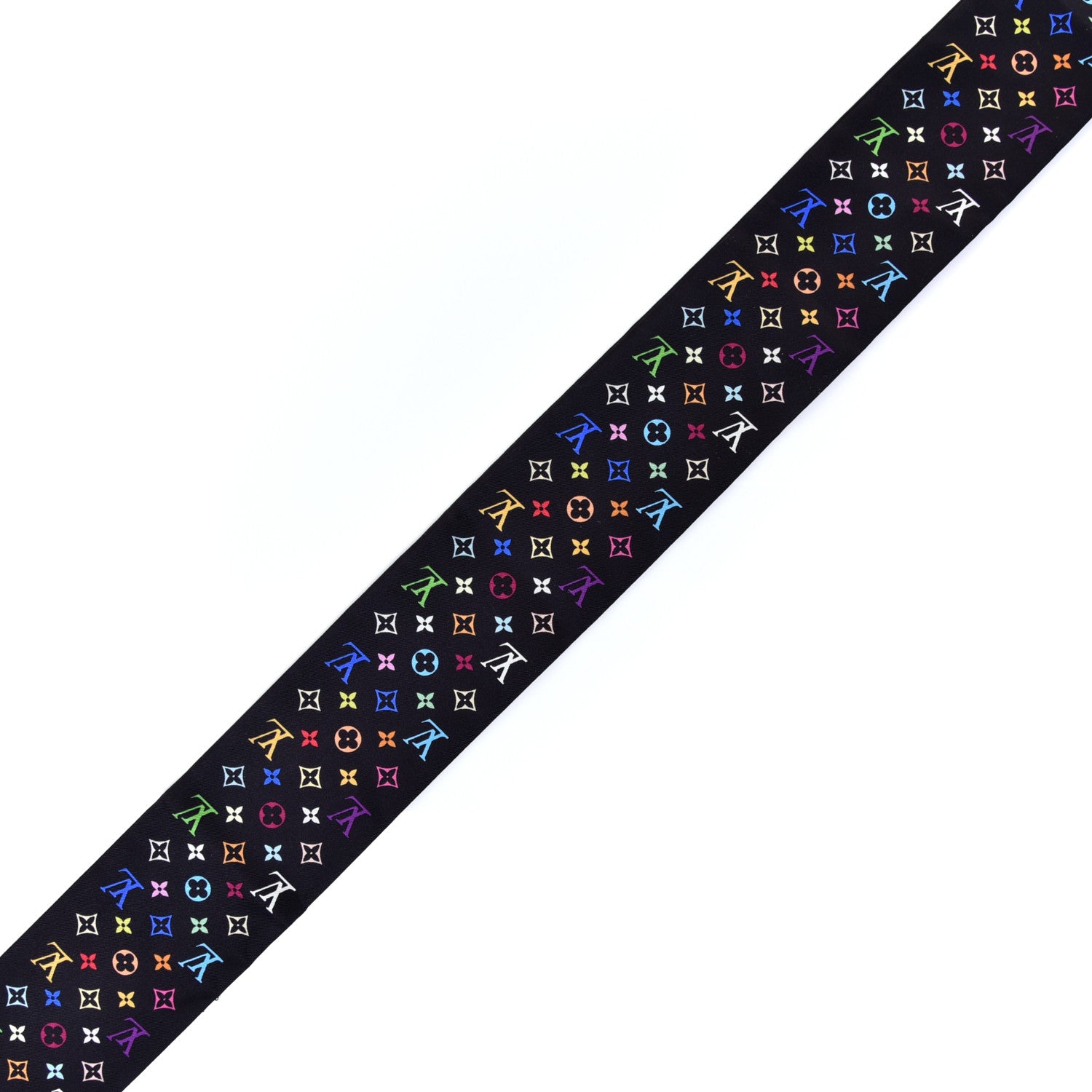 Louis Vuitton Silk Monogram Multicolor Bandeau Black 3 of 3