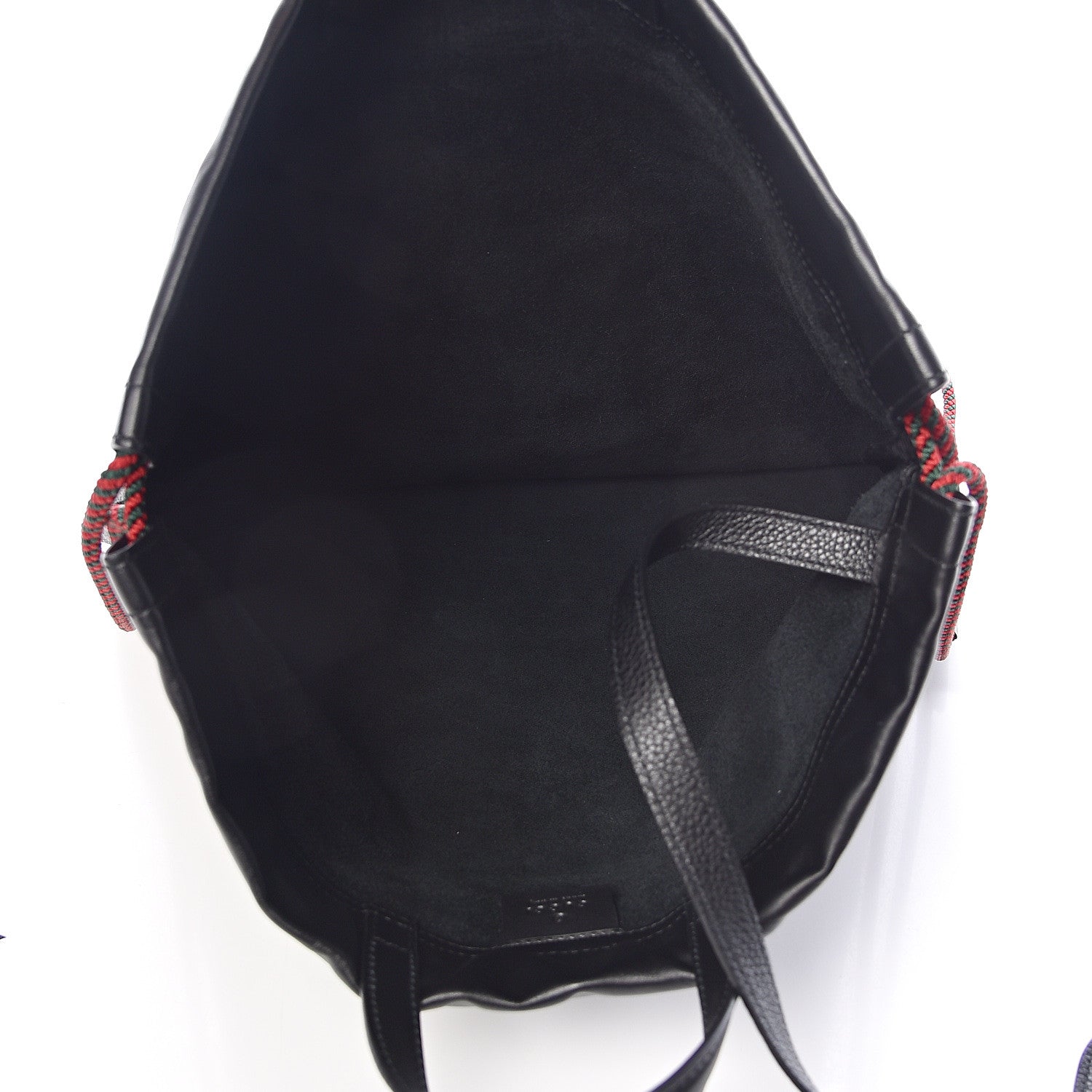 Gucci Calfskin Logo Drawstring Backpack Black 6 of 11
