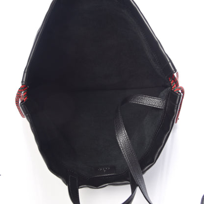 Gucci Calfskin Logo Drawstring Backpack Black 6 of 11