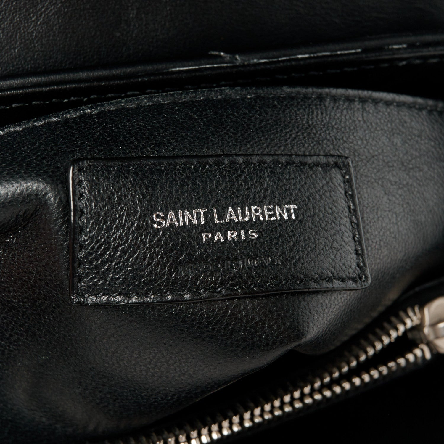 Saint Laurent Calfskin Y Quilted Monogram Small Loulou Chain Satchel Black 7 of 11
