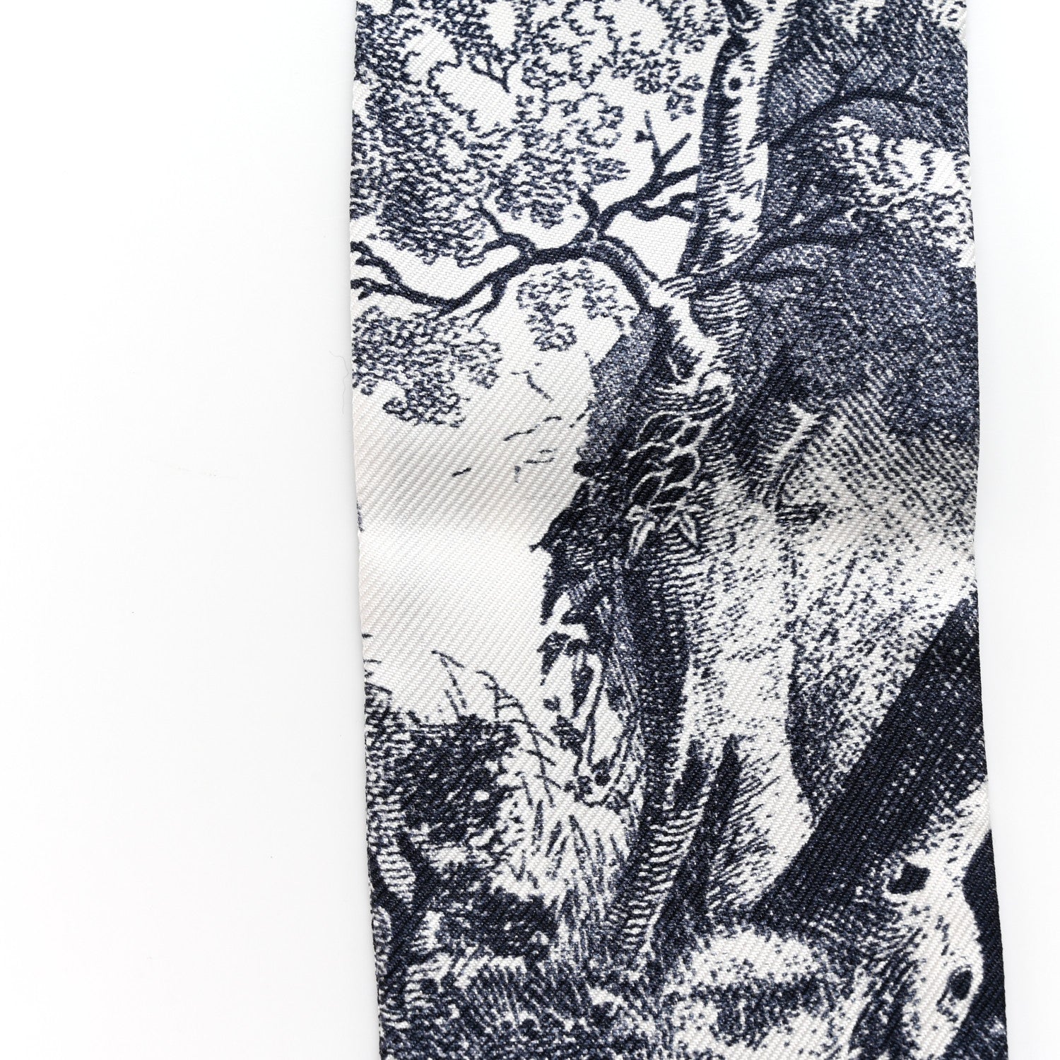 Christian Dior Silk Toile De Jouy Mitzah Scarf White 4 of 4