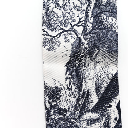 Christian Dior Silk Toile De Jouy Mitzah Scarf White 4 of 4