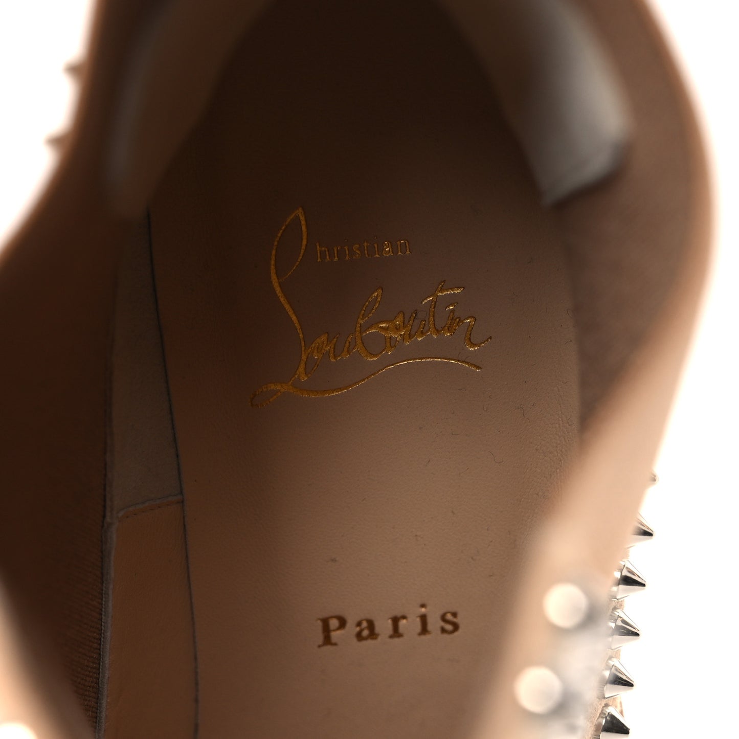 Suede Spikes Chelsea Outline Boots 39 Beige