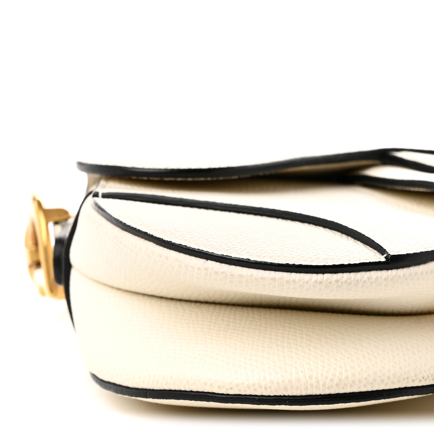 Christian Dior Grained Calfskin Mini Saddle Bag White 8 of 9